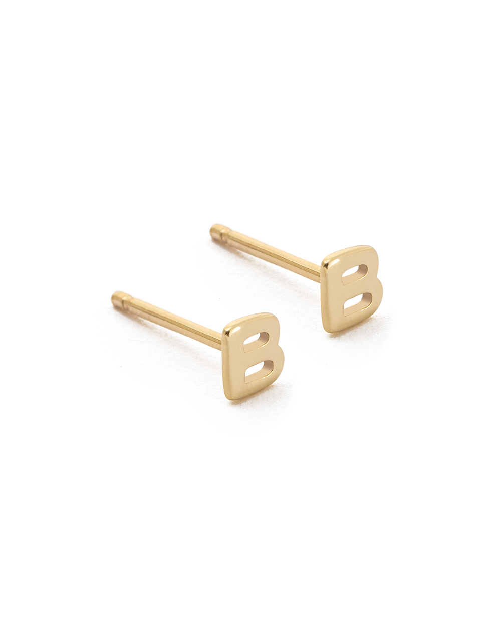 INITIAL EARRINGS (9K GOLD) IMAGE 4