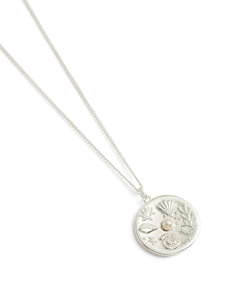 BY THE SEA COIN NECKLACE (STERLING SILVER)