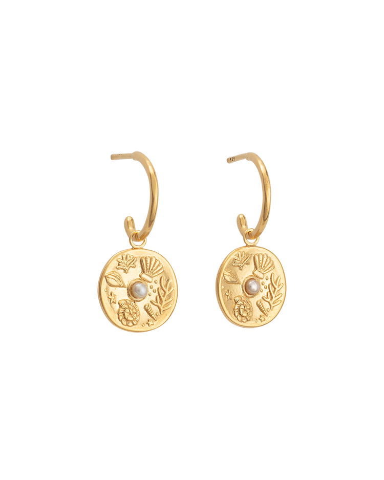 BY THE SEA HOOPS (18K GOLD PLATED)