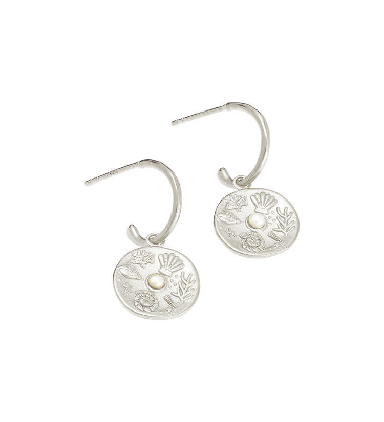 BY THE SEA HOOPS (STERLING SILVER)