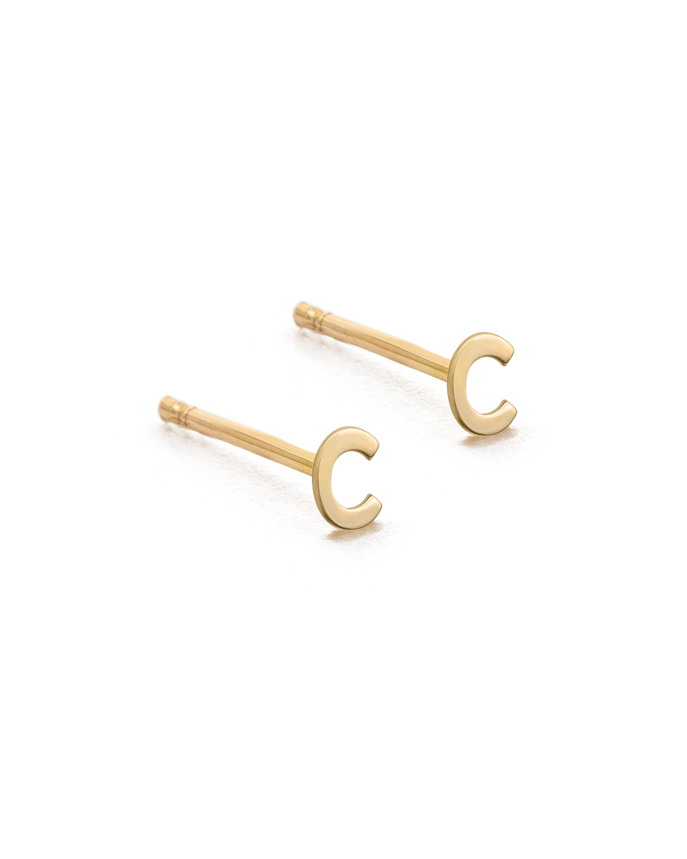 INITIAL EARRINGS (9K GOLD) IMAGE 7