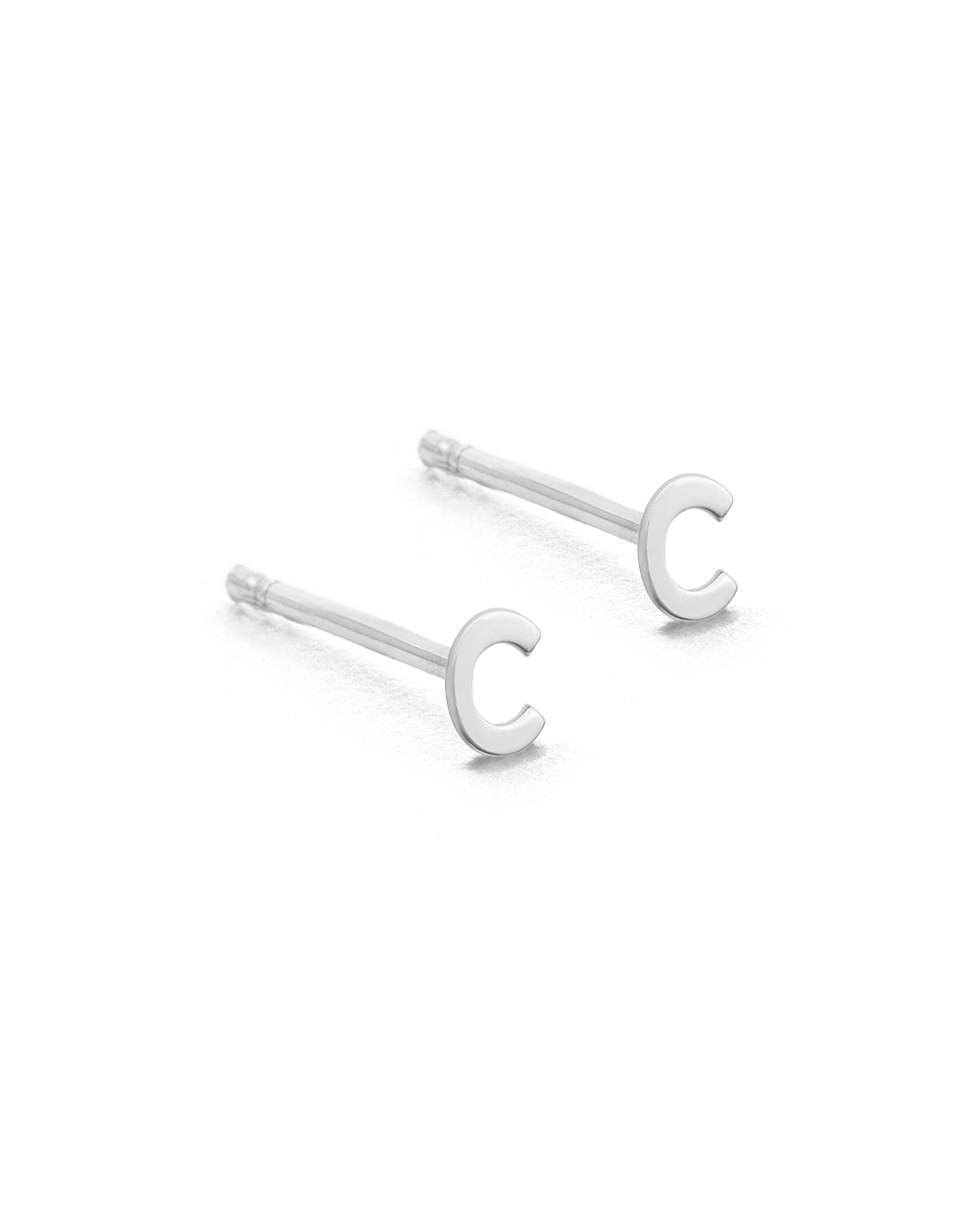 INITIAL EARRINGS (STERLING SILVER) IMAGE 5