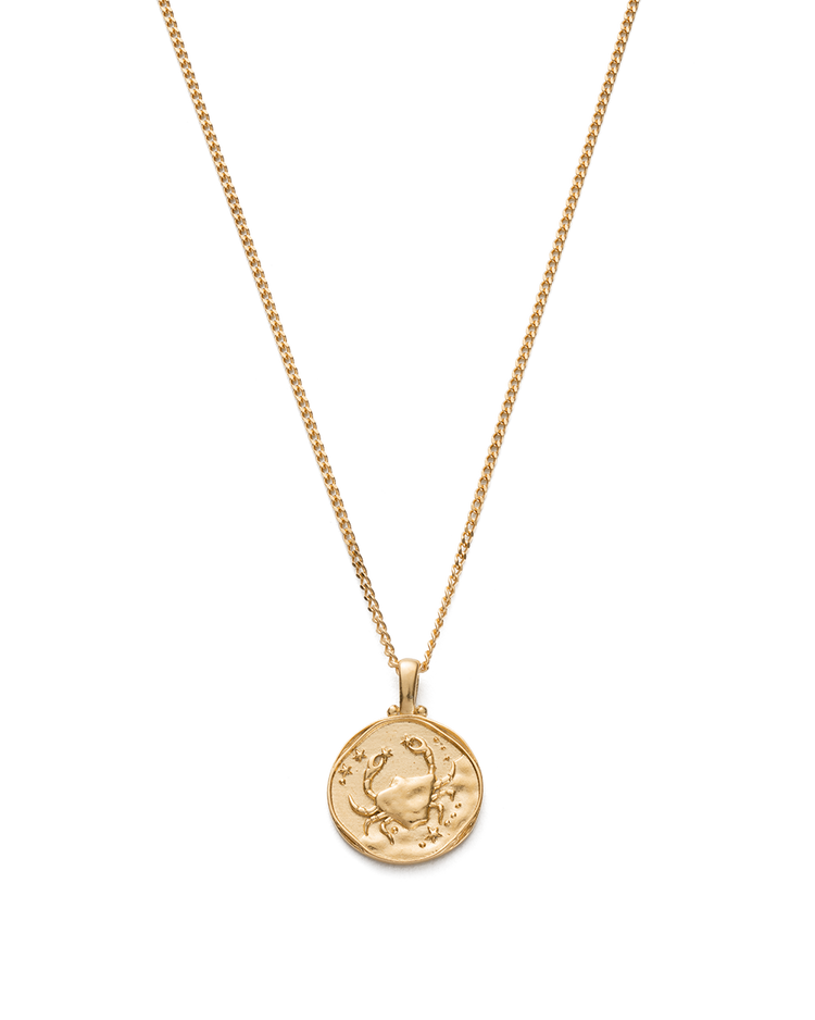 CANCER ZODIAC NECKLACE (18K GOLD VERMEIL)