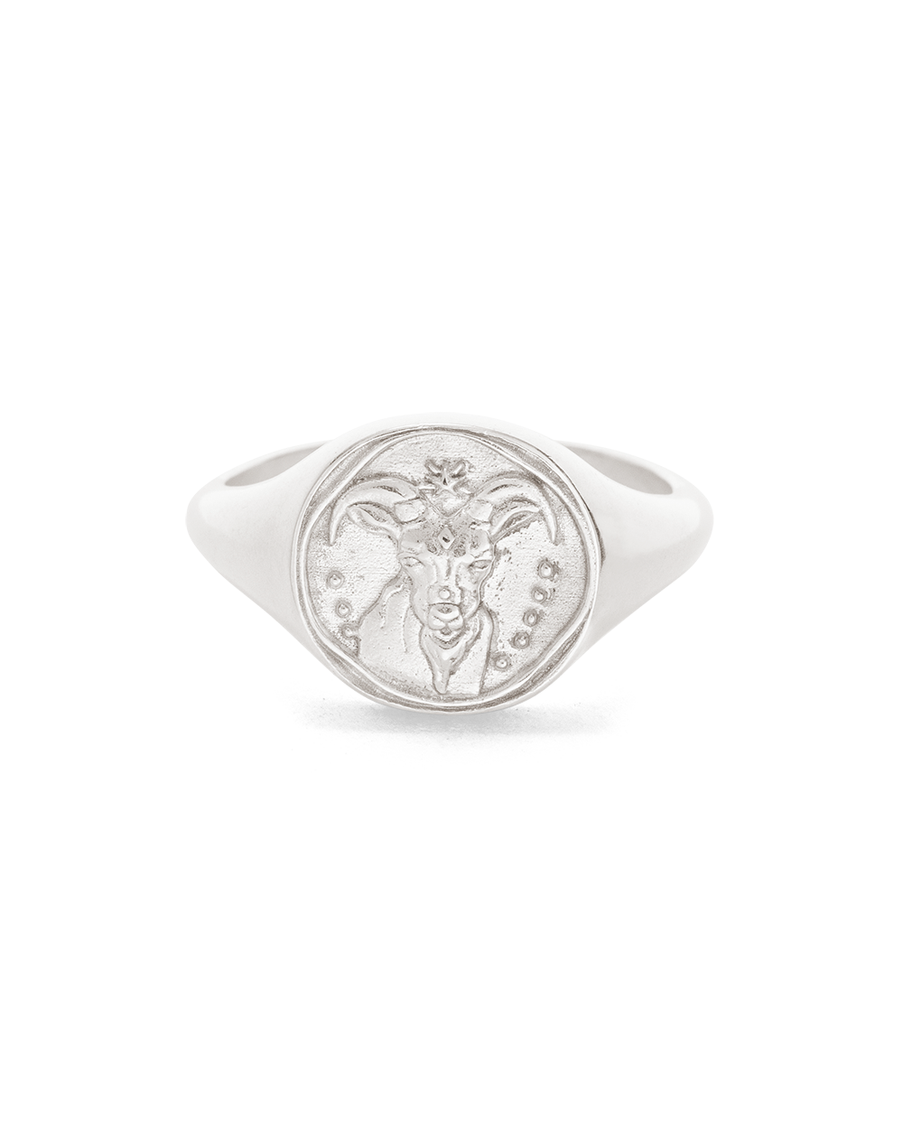 CAPRICORN SIGNET RING (STERLING SILVER) IMAGE 4