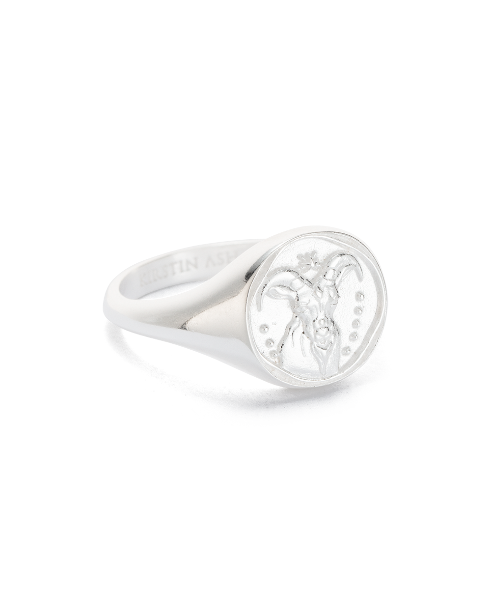 CAPRICORN SIGNET RING (STERLING SILVER) IMAGE 1