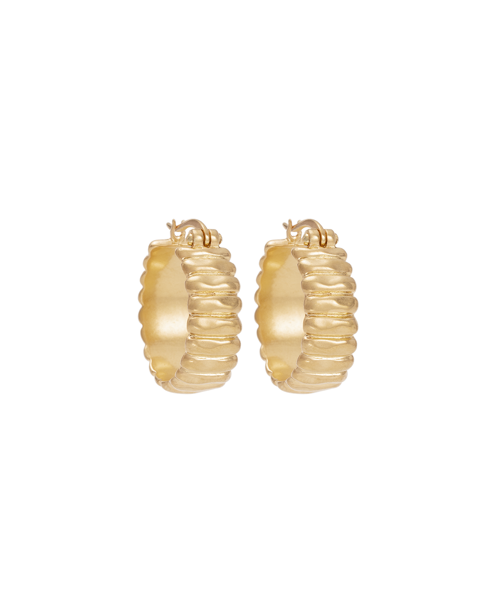CISCO HOOPS (18K GOLD PLATED) IMAGE 1