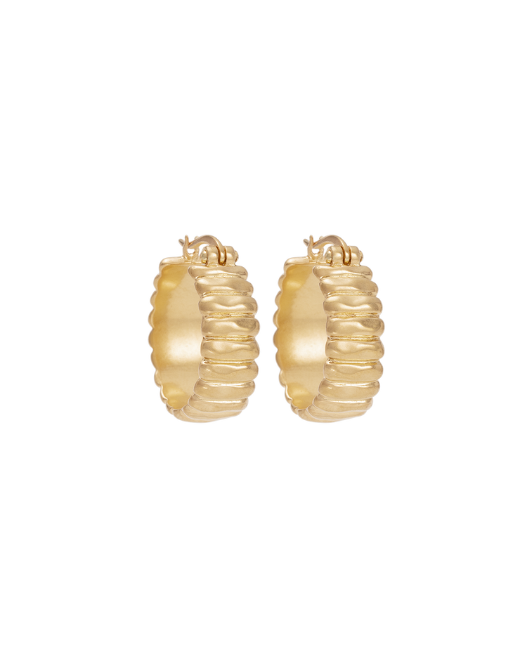 CISCO HOOPS (18K GOLD PLATED) IMAGE 1