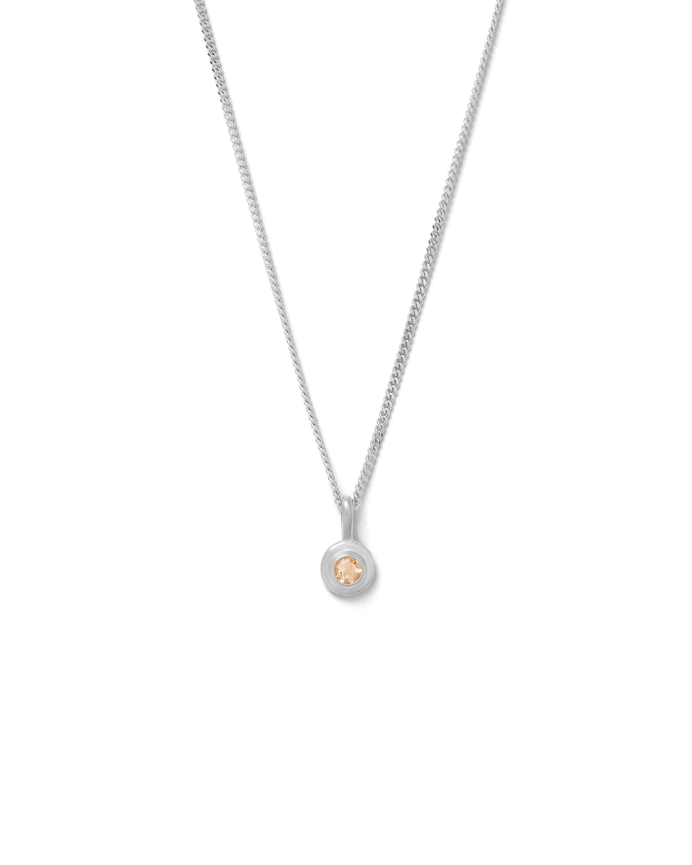 BIRTHSTONE NECKLACE (STERLING SILVER) NOVEMBER