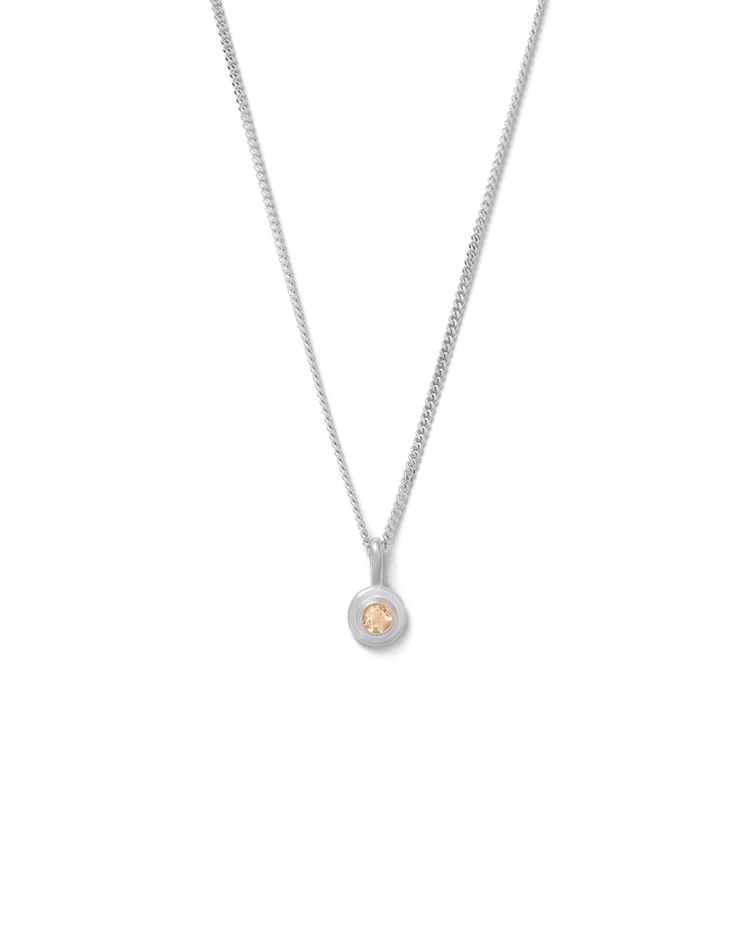 BIRTHSTONE NECKLACE (STERLING SILVER) NOVEMBER