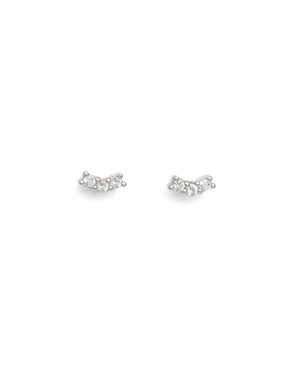 CONTOUR TOPAZ STUDS (STERLING SILVER) IMAGE 1