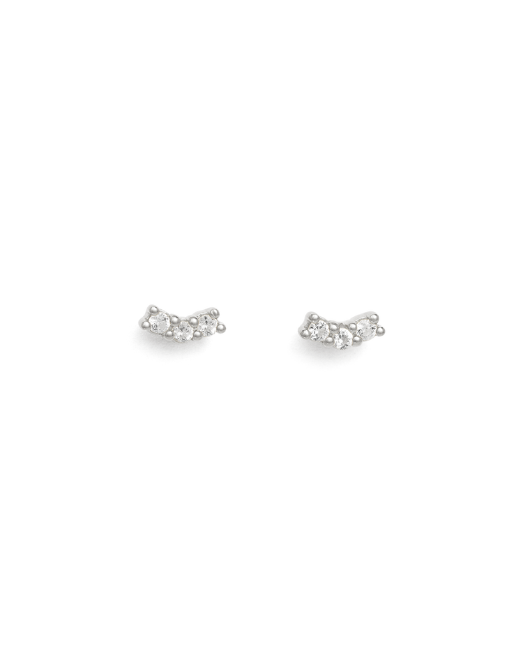 CONTOUR TOPAZ STUDS (STERLING SILVER) IMAGE 1