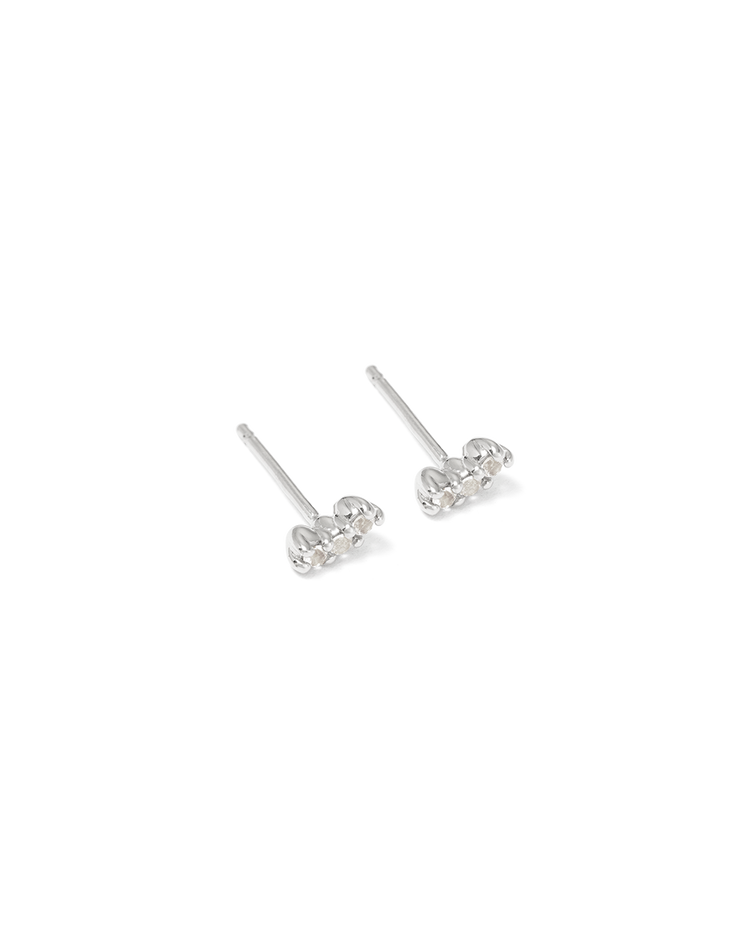 CONTOUR TOPAZ STUDS (STERLING SILVER)