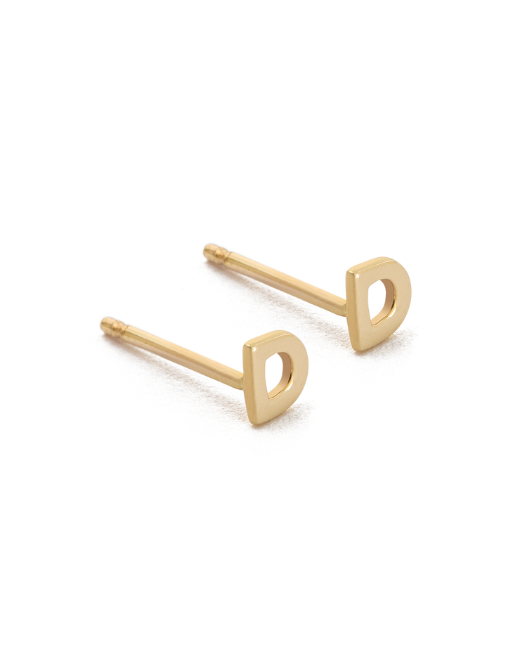 INITIAL EARRINGS (9K GOLD) IMAGE 8