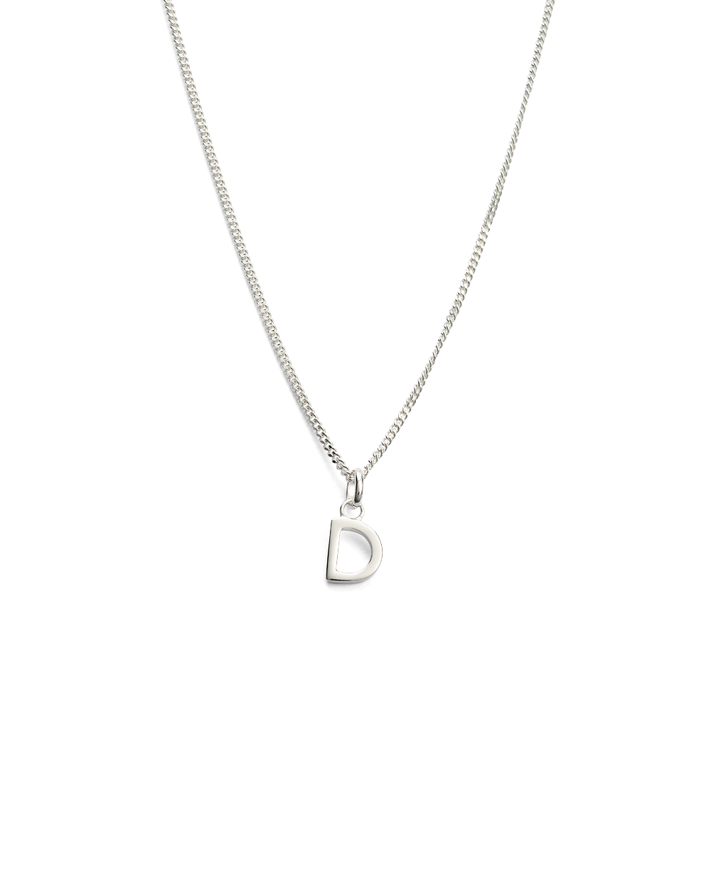 OUTLINE INITIAL NECKLACE A-Z (STERLING SILVER) IMAGE 8