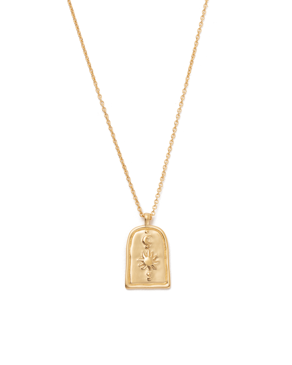 SUN AND MOON NECKLACE (18K GOLD PLATED) IMAGE 1