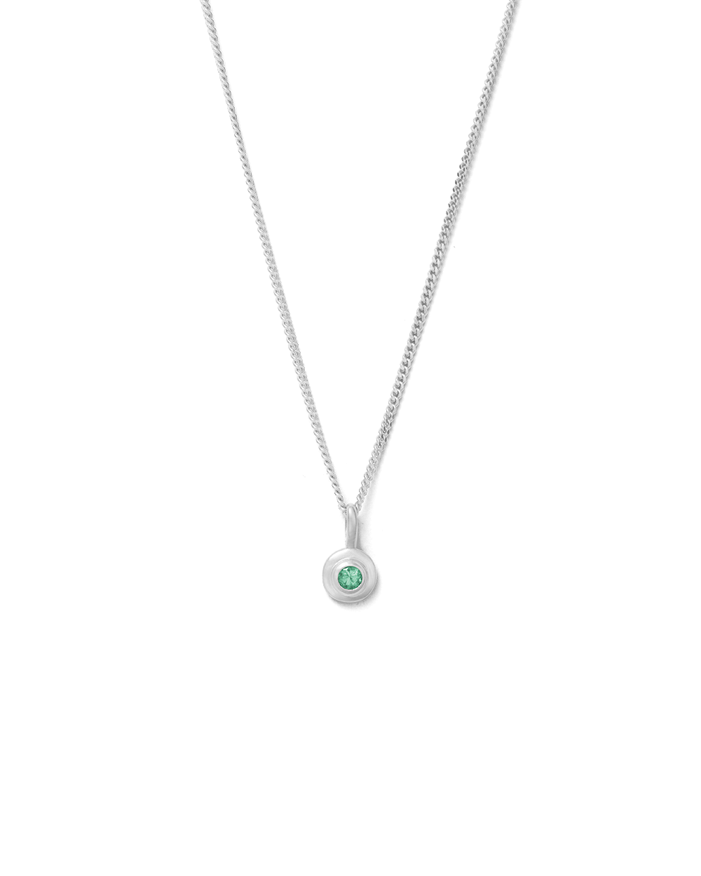 BIRTHSTONE NECKLACE (STERLING SILVER) MAY