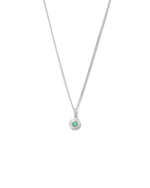 BIRTHSTONE NECKLACE (STERLING SILVER) MAY