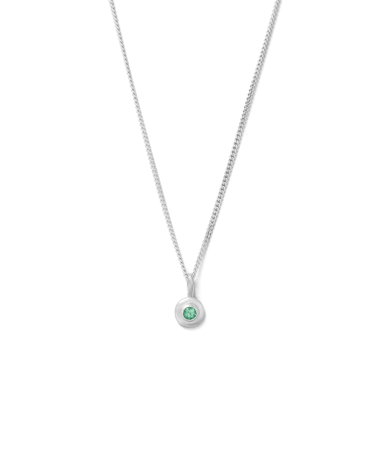 BIRTHSTONE NECKLACE (STERLING SILVER) MAY