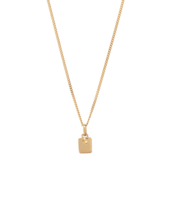 ENGRAVABLE BIRTHSTONE NECKLACE (18K GOLD VERMEIL) NOVEMBER
