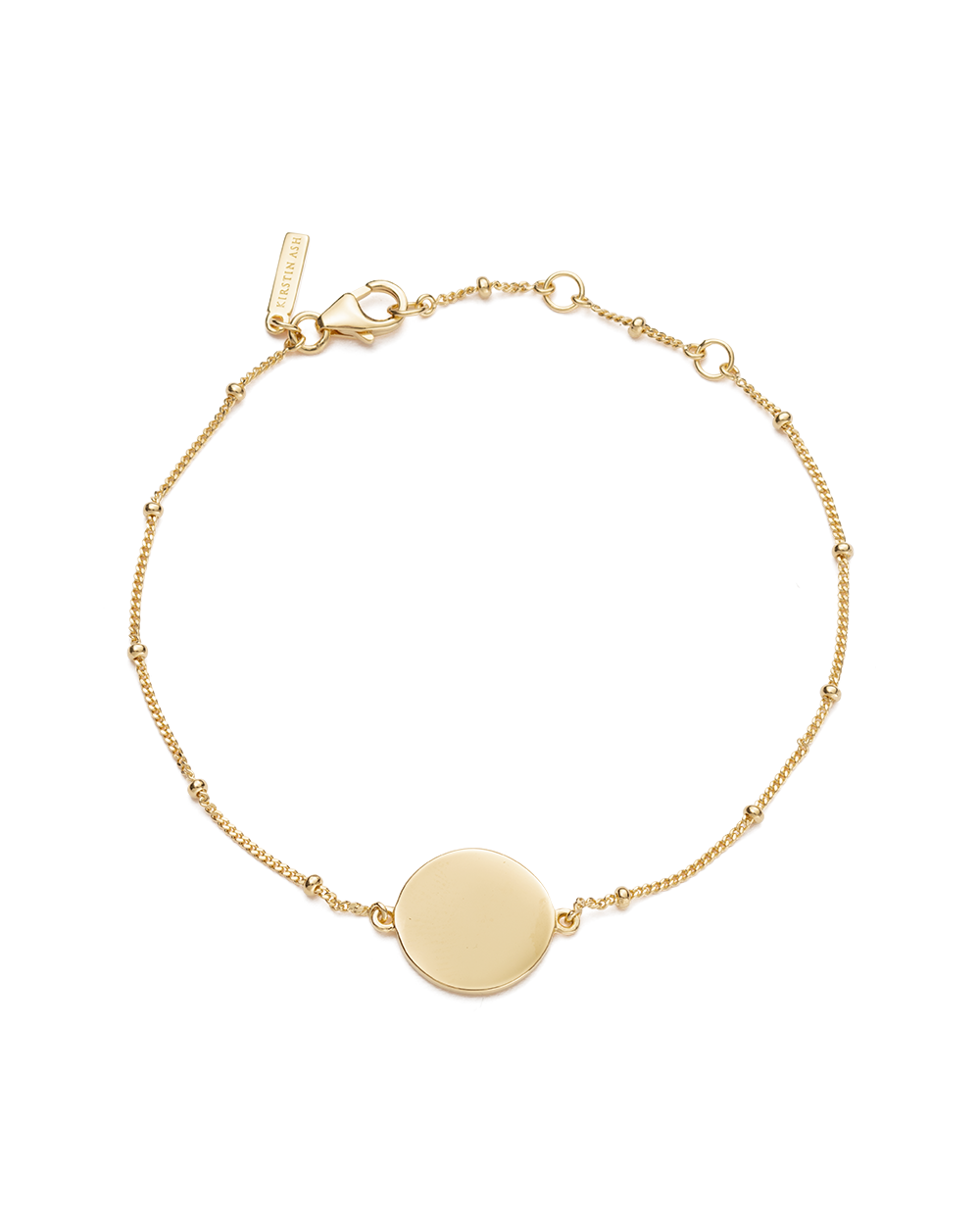 ENGRAVABLE DISC BRACELET (18K GOLD VERMEIL) IMAGE 1