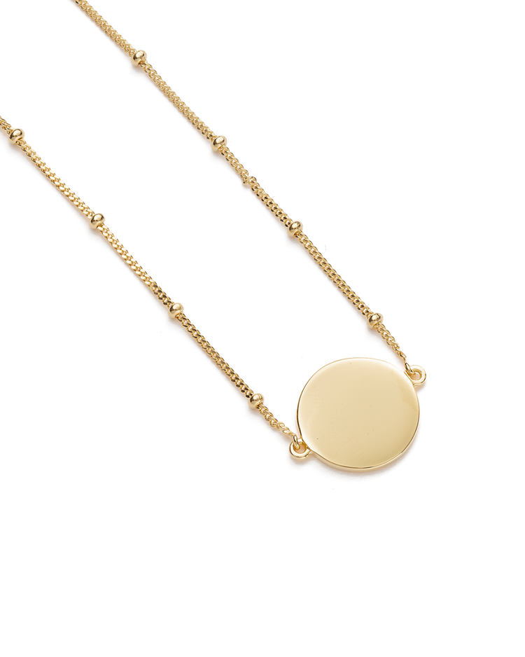 ENGRAVABLE DISC BRACELET (18K GOLD VERMEIL)