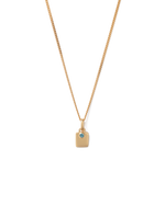 ENGRAVABLE BIRTHSTONE NECKLACE (18K GOLD VERMEIL) SEPTEMBER