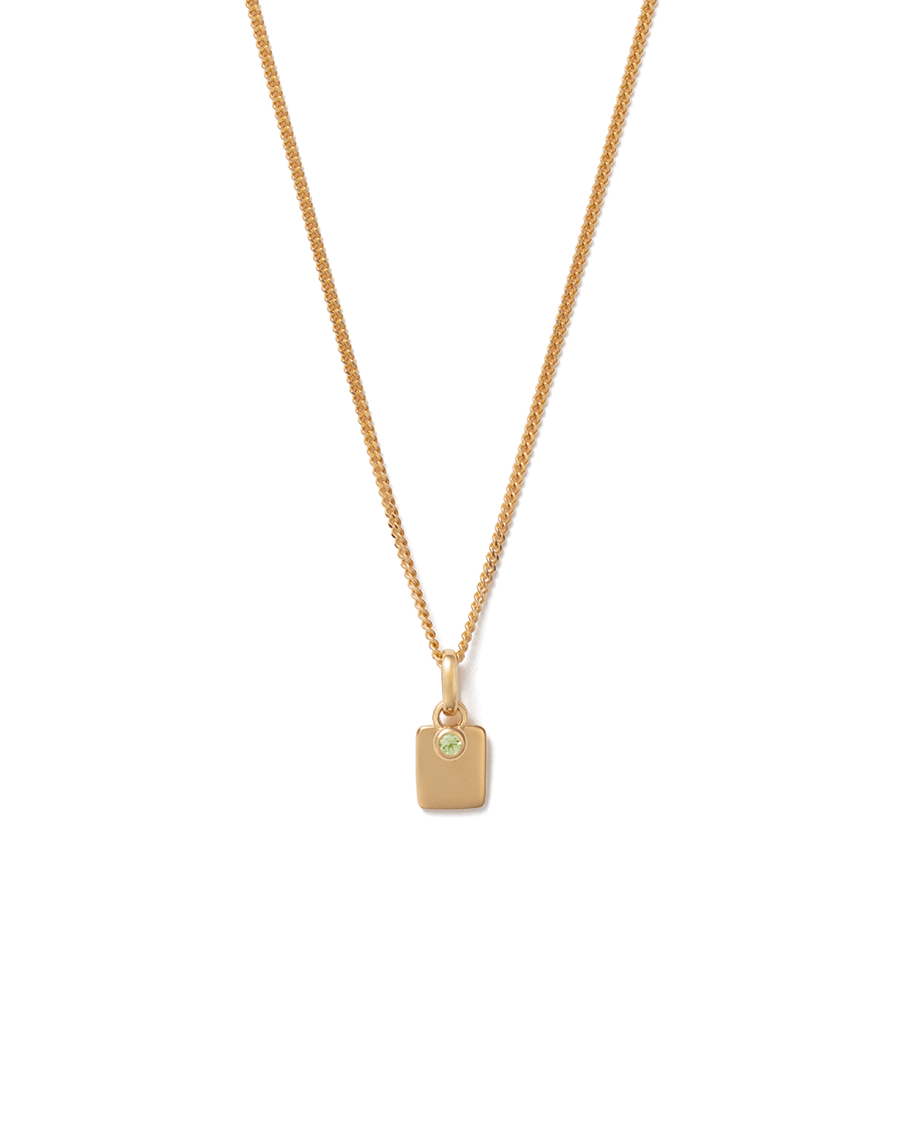 ENGRAVABLE BIRTHSTONE NECKLACE (18K GOLD VERMEIL) AUGUST
