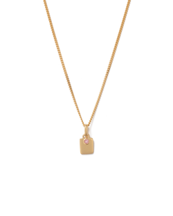 ENGRAVABLE BIRTHSTONE NECKLACE (18K GOLD VERMEIL) OCTOBER