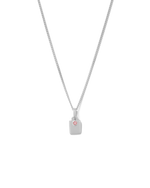 ENGRAVABLE BIRTHSTONE NECKLACE (STERLING SILVER) OCTOBER