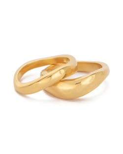 ESSENCE STACKING RING SET (18K GOLD PLATED) IMAGE 1