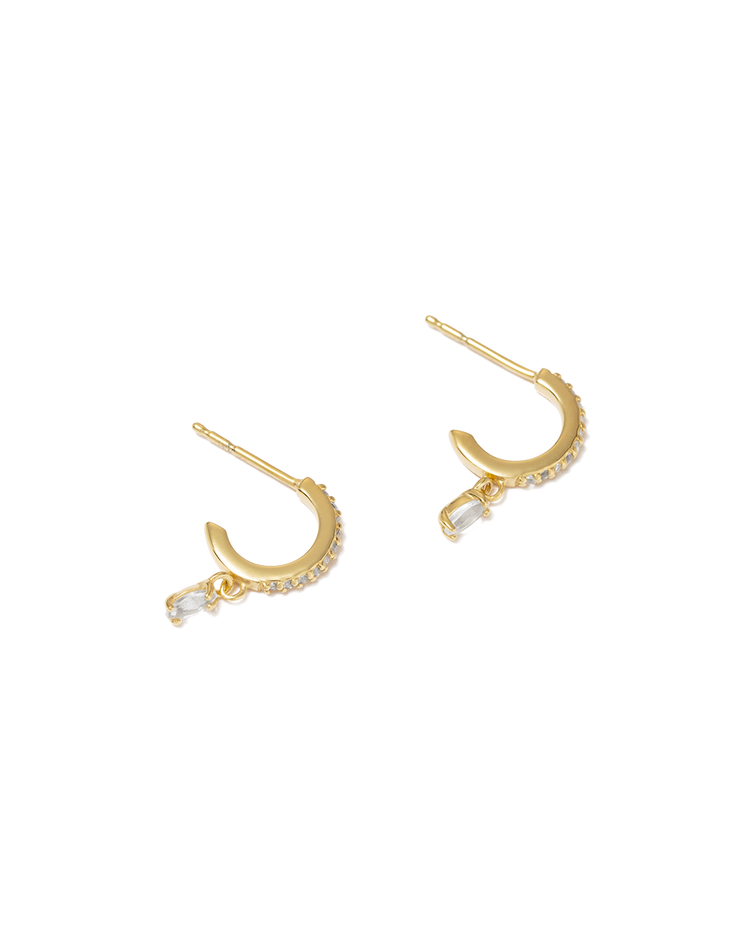 ETERNITY DROP HOOPS (GOLD)