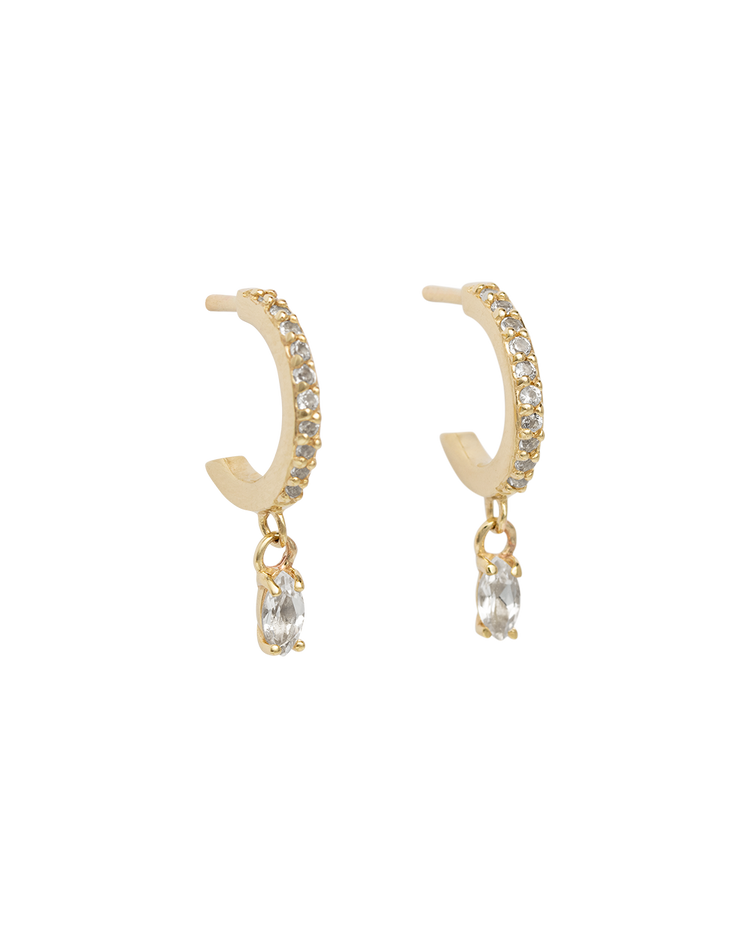 ETERNITY DROP HOOPS (GOLD)