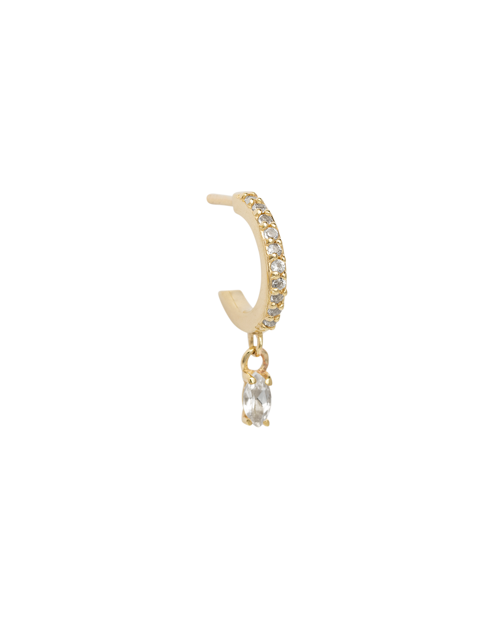 ETERNITY DROP HOOPS (GOLD) IMAGE 7