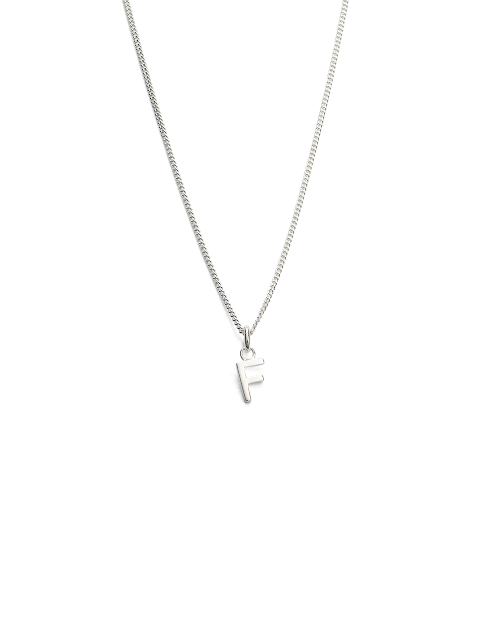 OUTLINE INITIAL NECKLACE A-Z (STERLING SILVER) IMAGE 11