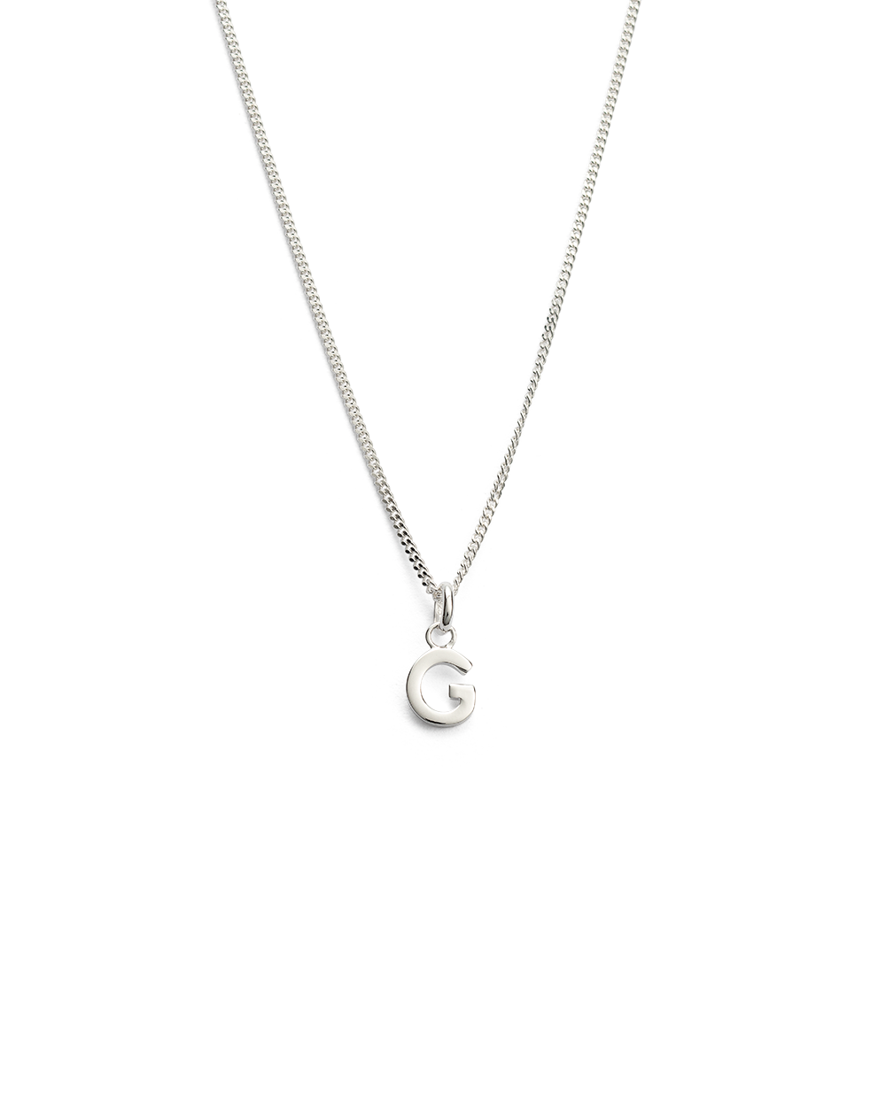 OUTLINE INITIAL NECKLACE A-Z (STERLING SILVER) IMAGE 12