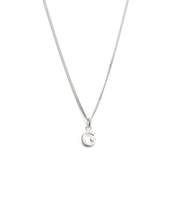 OUTLINE INITIAL NECKLACE A-Z (STERLING SILVER) IMAGE 12