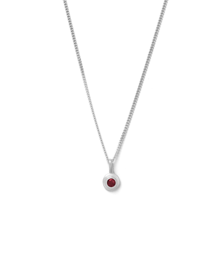 BIRTHSTONE NECKLACE (STERLING SILVER) JANUARY