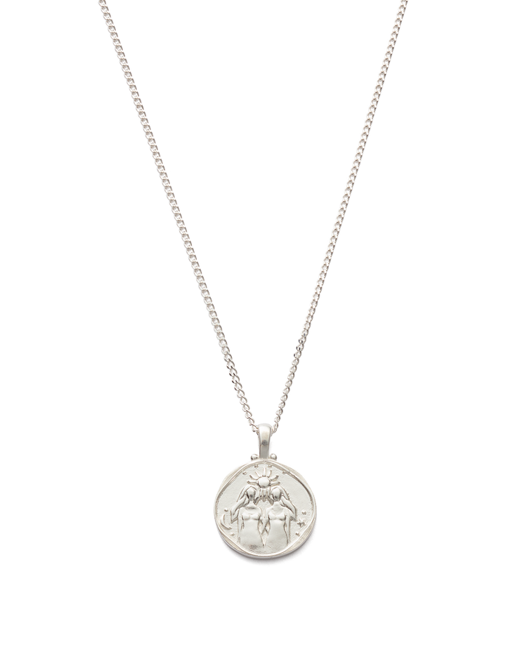 GEMINI ZODIAC NECKLACE (STERLING SILVER)