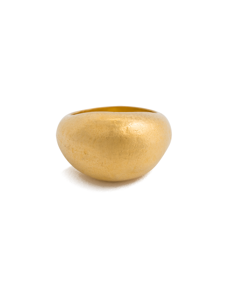 GOLDEN LIGHT DOME RING (18K GOLD VERMEIL)