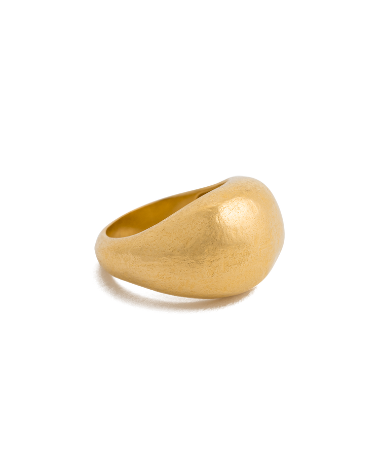 GOLDEN LIGHT DOME RING (18K GOLD VERMEIL)
