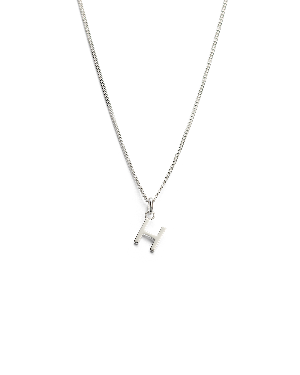 OUTLINE INITIAL NECKLACE A-Z (STERLING SILVER) IMAGE 13