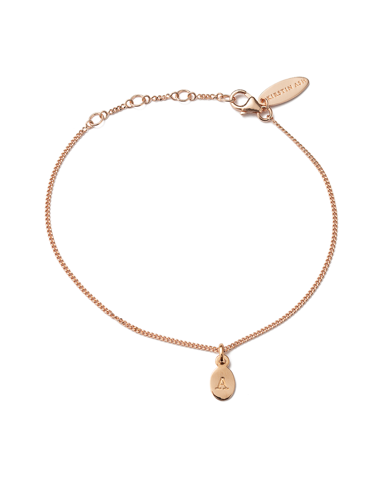 INITIAL BRACELET A-Z (18K ROSE GOLD VERMEIL)