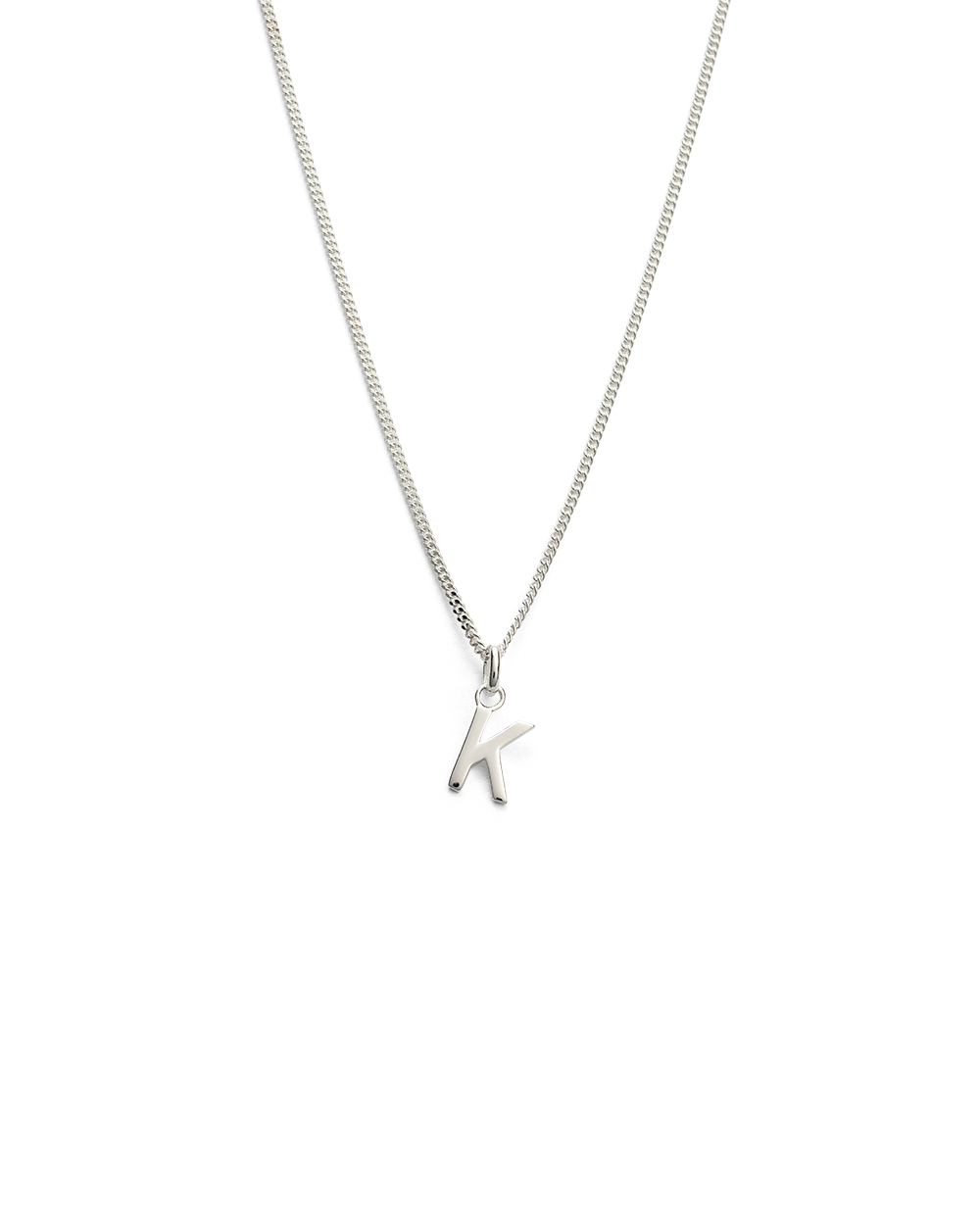 OUTLINE INITIAL NECKLACE A-Z (STERLING SILVER) IMAGE 16