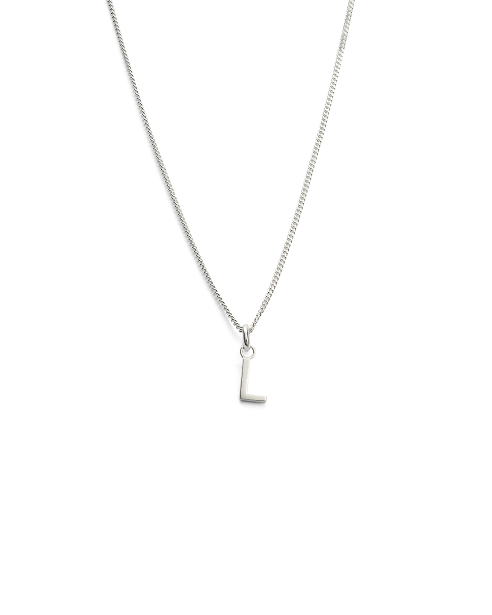 OUTLINE INITIAL NECKLACE A-Z (STERLING SILVER) IMAGE 17