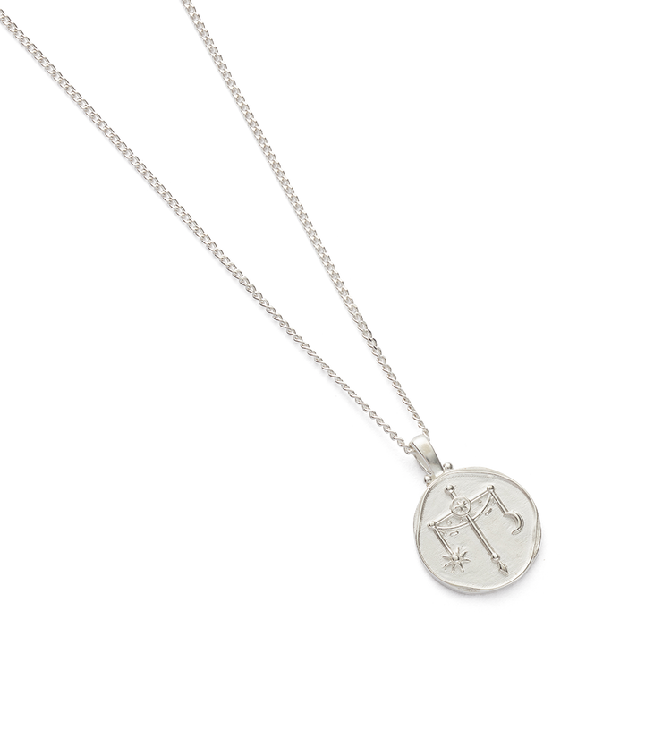 LIBRA ZODIAC NECKLACE (STERLING SILVER)