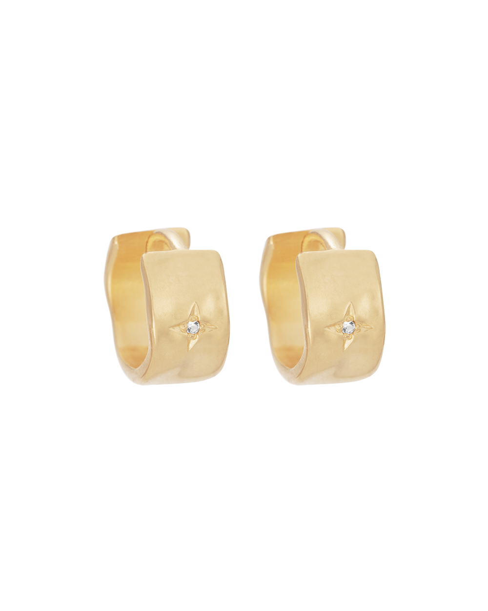 LUNA HOOPS (18K GOLD PLATED) IMAGE 1