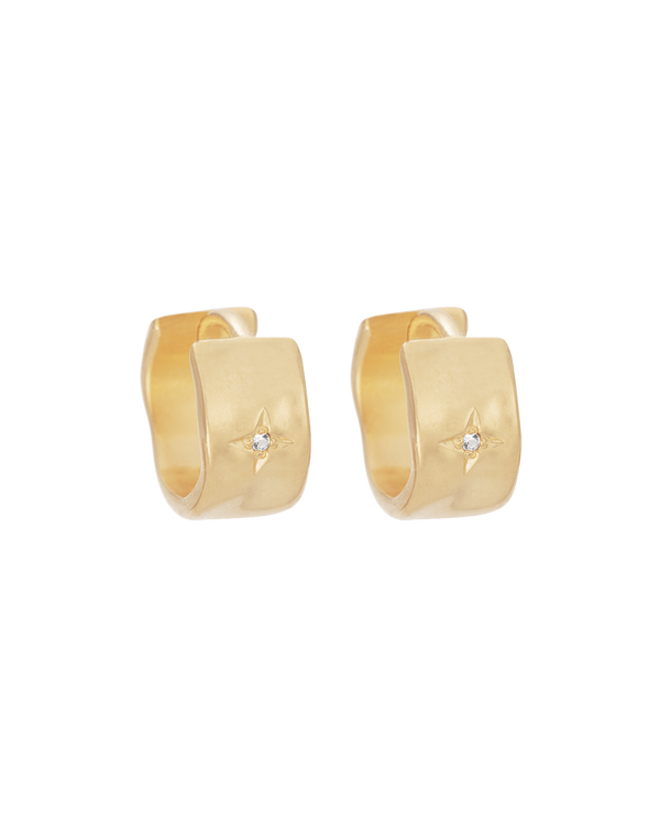 LUNA HOOPS (18K GOLD PLATED) IMAGE 1