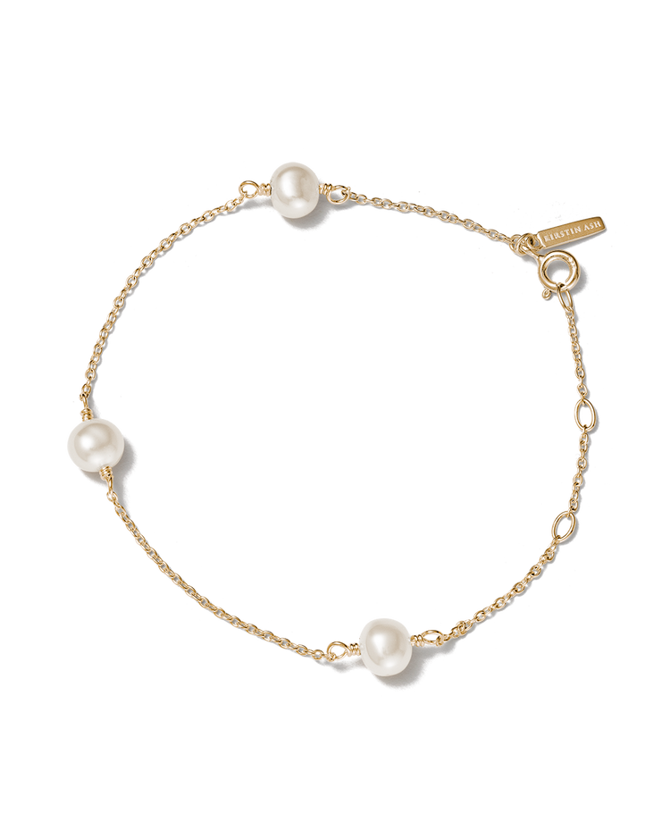 MOON TIDE PEARL BRACELET (9K GOLD)