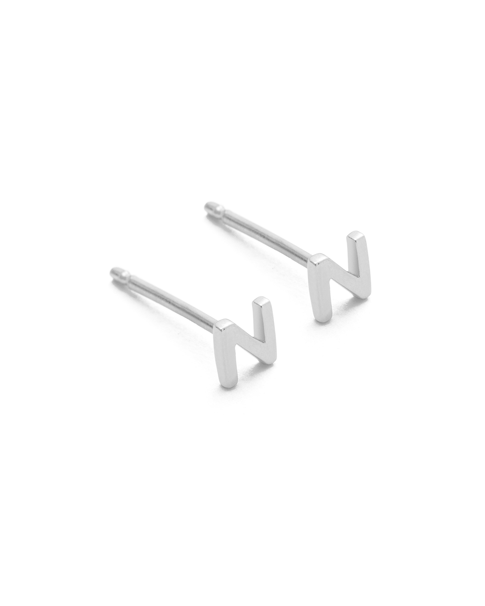 INITIAL EARRINGS (STERLING SILVER) IMAGE 18