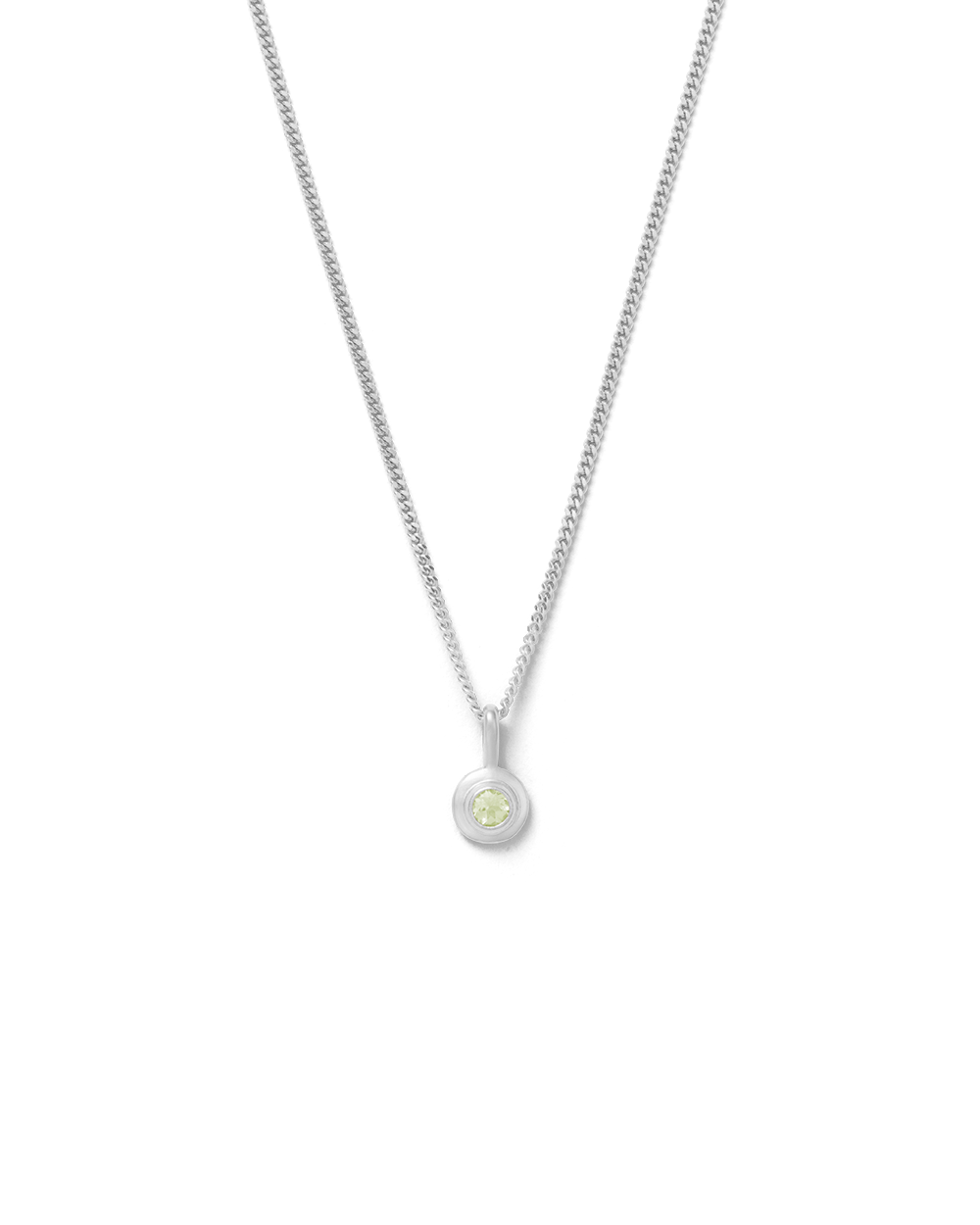 BIRTHSTONE NECKLACE (STERLING SILVER) AUGUST